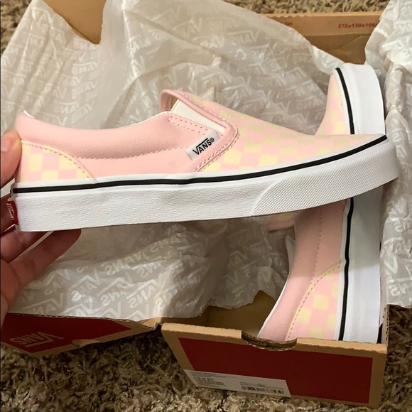 Vans Other - NWT Vans Classic Slip On Checkboard Easter Pink